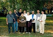 1999 az első berekfürdői írótábor résztvevőinek egy csoportja